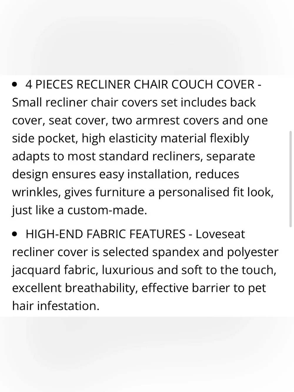Lazy Boy Recliner Furniture Slipcover Wavy Geometric Print - Cream Brown
